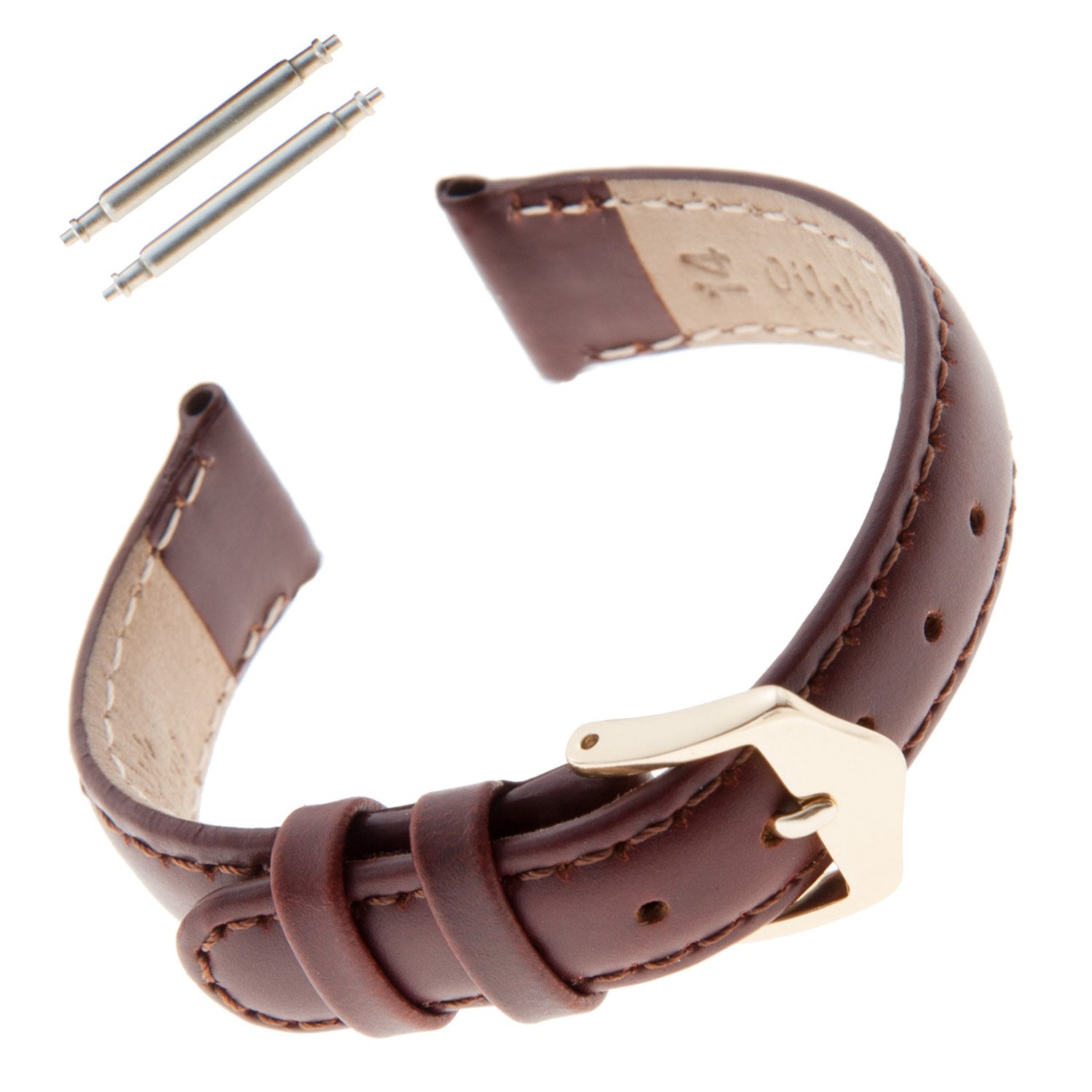 Waterproof 10-14mm Oilskin Leather Watch Band for Women - Durable Replacement Strap for Dress Watches, Casual Wear & Outdoor Activities