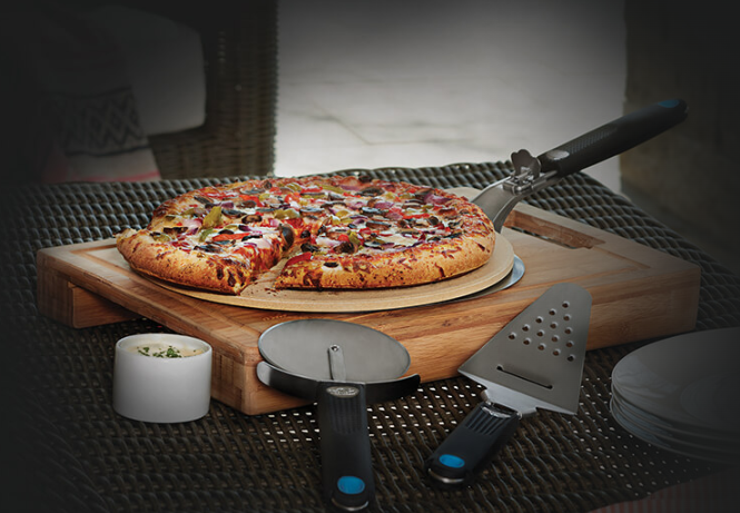 Napoleon Pizza Lover's Starter Kit 90002 - Complete Pizza Making Set with Stone, Peel & Cutter - Perfect for Home Cooking, Parties & Italian Cuisine Enthusiasts