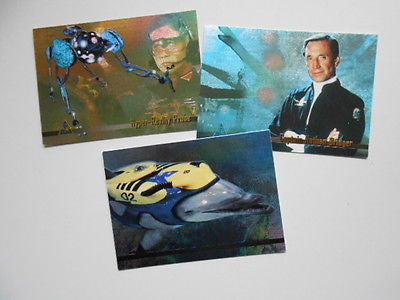 Vintage SeaQuest DSV TV Show Rare 3 Foil Insert Trading Cards from 1990s - Perfect for Collectors, Fans & Nostalgic Memorabilia Displays