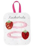 Sweet Strawberry Glitter Hair Clips for Girls - Cute Kawaii Hair Accessories for Kids, Teens & Women - Perfect for Parties, School, Daily Wear & Photo Shoots