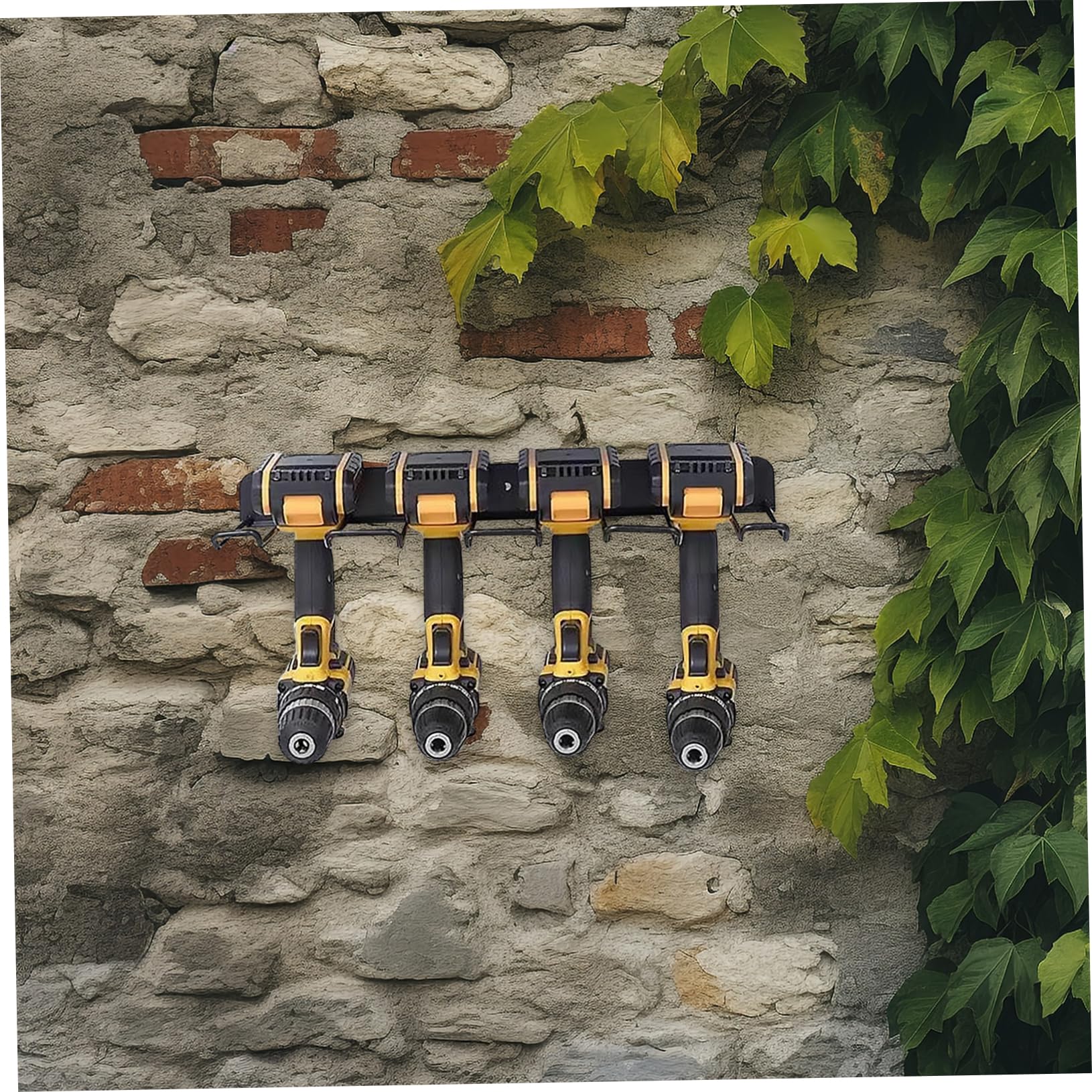 MAGICLULU Wall Mount Drill Holder - Multi-Functional Power Tool Organizer with Handheld Tool Rack for Garage, Workshop & Home DIY Projects