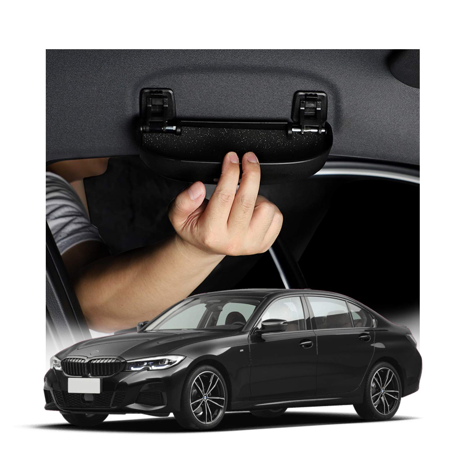 Premium Car Sunglasses Holder Case - Universal Fit for Toyota C-HR (2018-2022), RAV4 (2019-2022), Corolla (2018-2023), Venza (2021-2022) | Durable Eyeglasses Storage Box | Interior Car Accessories (Black) - Perfect for Road Trips, Commuting & Sun Protection