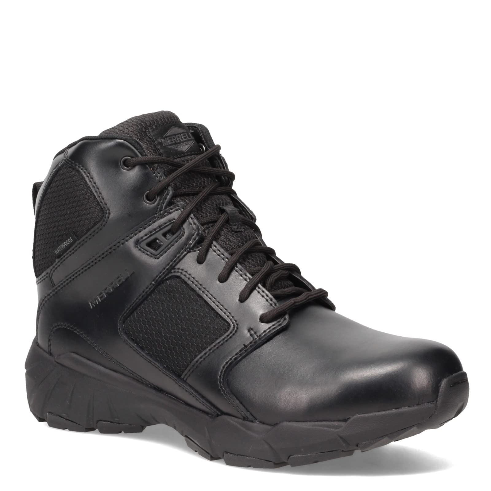 Merrell Men's Fullbench Mid Tactical Boots - Breathable Waterproof Leather Hiking Shoes for Military & Outdoor Adventures | Perfect for Camping, Hiking & Tactical Operations