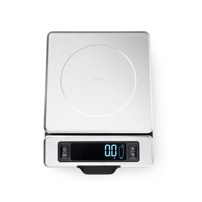 OXO 11lb Stainless Steel Digital Kitchen Scale with Pull-Out Display - Perfect for Baking, Cooking, and Meal Prep