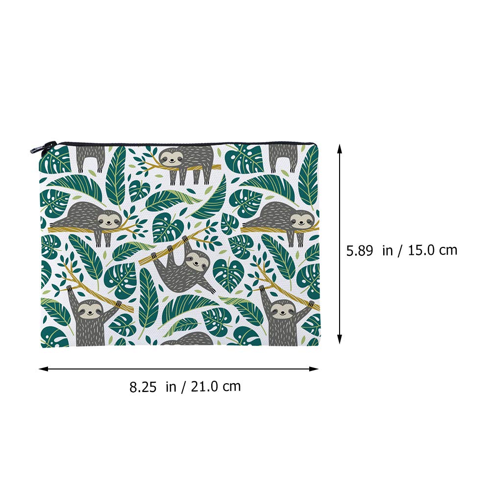 EXCLUZO Fashion Makeup Bag - Waterproof Toiletry Pouch & Travel Cosmetic Organizer with Cute Sloth Print - Perfect for Travel, Gym, and Daily Essentials Storage