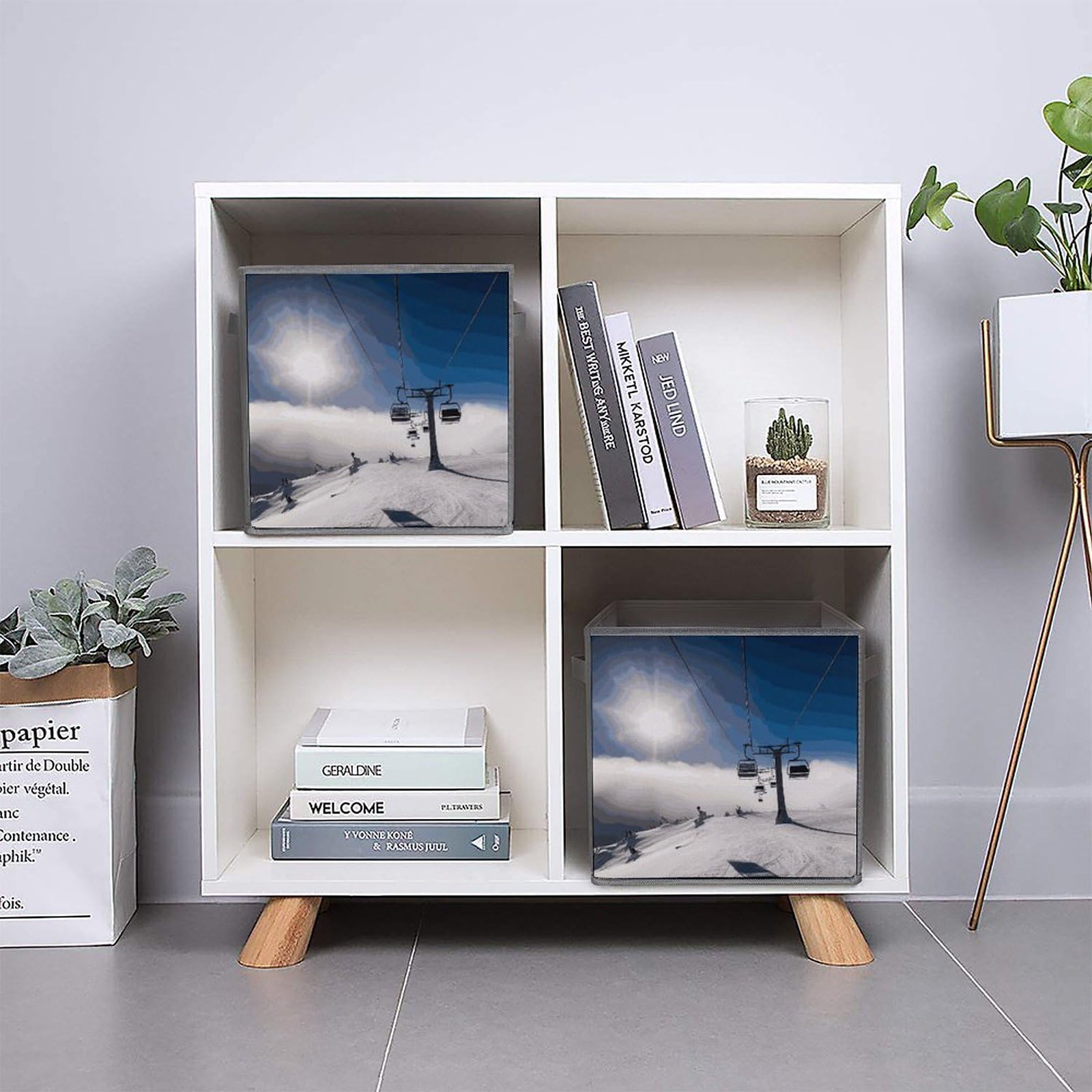 6PCS Collapsible Storage Bins with Handles - Foldable Organizer Boxes for Shelves, Home & Office Organization