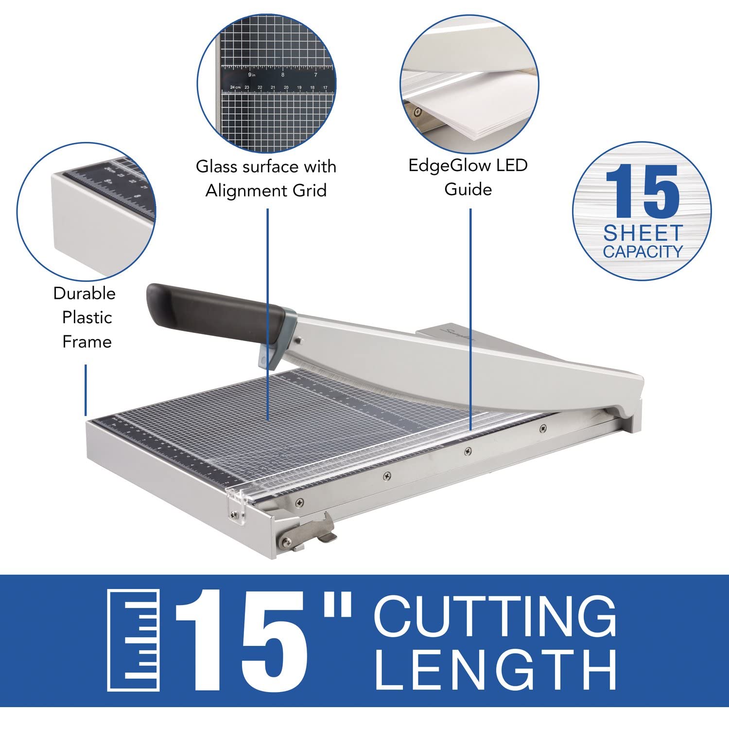 Swingline ClassicCut 1515G Guillotine Paper Trimmer - 15