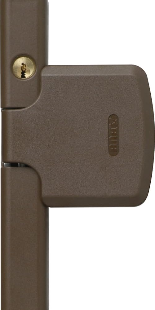 ABUS 4003318377501 Brown Window Lock - Secure Sliding & Double-Hung Windows - Home & Office Safety Solution
