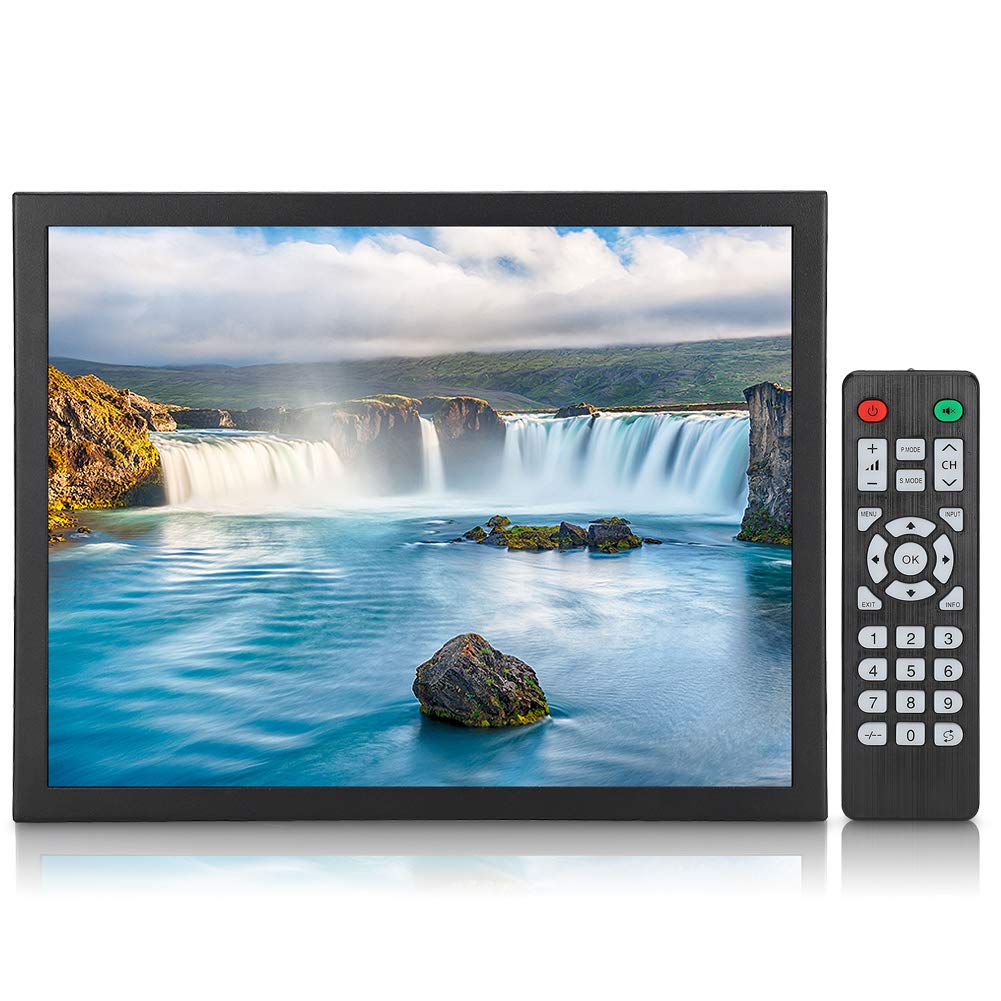 15-inch 4:3 Industrial Monitor - 1024x768 Resolution, Metal Frame, HDMI/VGA/AV/BNC/USB Inputs - Perfect for PC, TV, CCTV, Computer & Camera Systems | Ideal for Factory Automation, Security Surveillance & Digital Signage (US Stock)