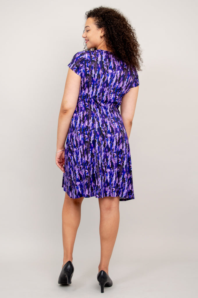 Callie Dress - Soft Bamboo Fabric in Elegant Plum Rain Color - Perfect for Casual Outings, Summer Parties & Boho Chic Style