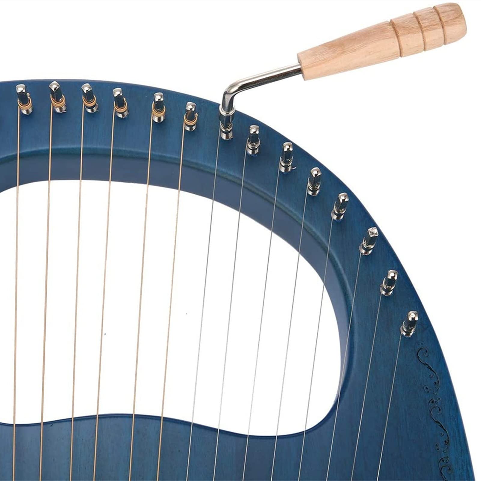 16-String Lyre Harp with Wooden Body & Tuning Tools - Perfect Musical Instrument Gift for Kids & Beginners - Ideal for Music Lessons, Home Decor & Relaxation Therapy