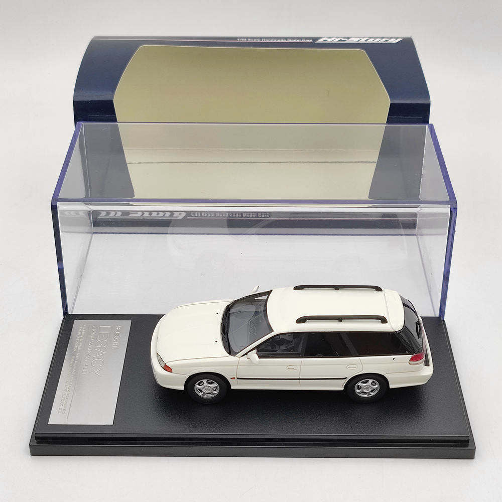 1/43 Subaru Legacy Grand Wagon 1996 White Resin Model Car - Collectible Diecast Vehicle for Adults, Perfect Gift for Car Enthusiasts - Display for Home, Office, or Car Show Collection