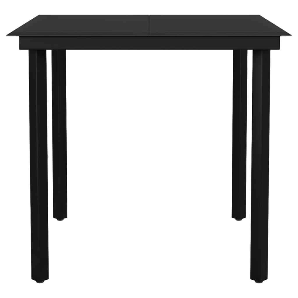 vidaXL 3-Piece Patio Dining Set - Outdoor Garden Table and Chairs for Lawn, Yard, Terrace & Balcony - Black Seating Furniture | Perfect for Backyard BBQs, Poolside Dining & Outdoor Entertaining