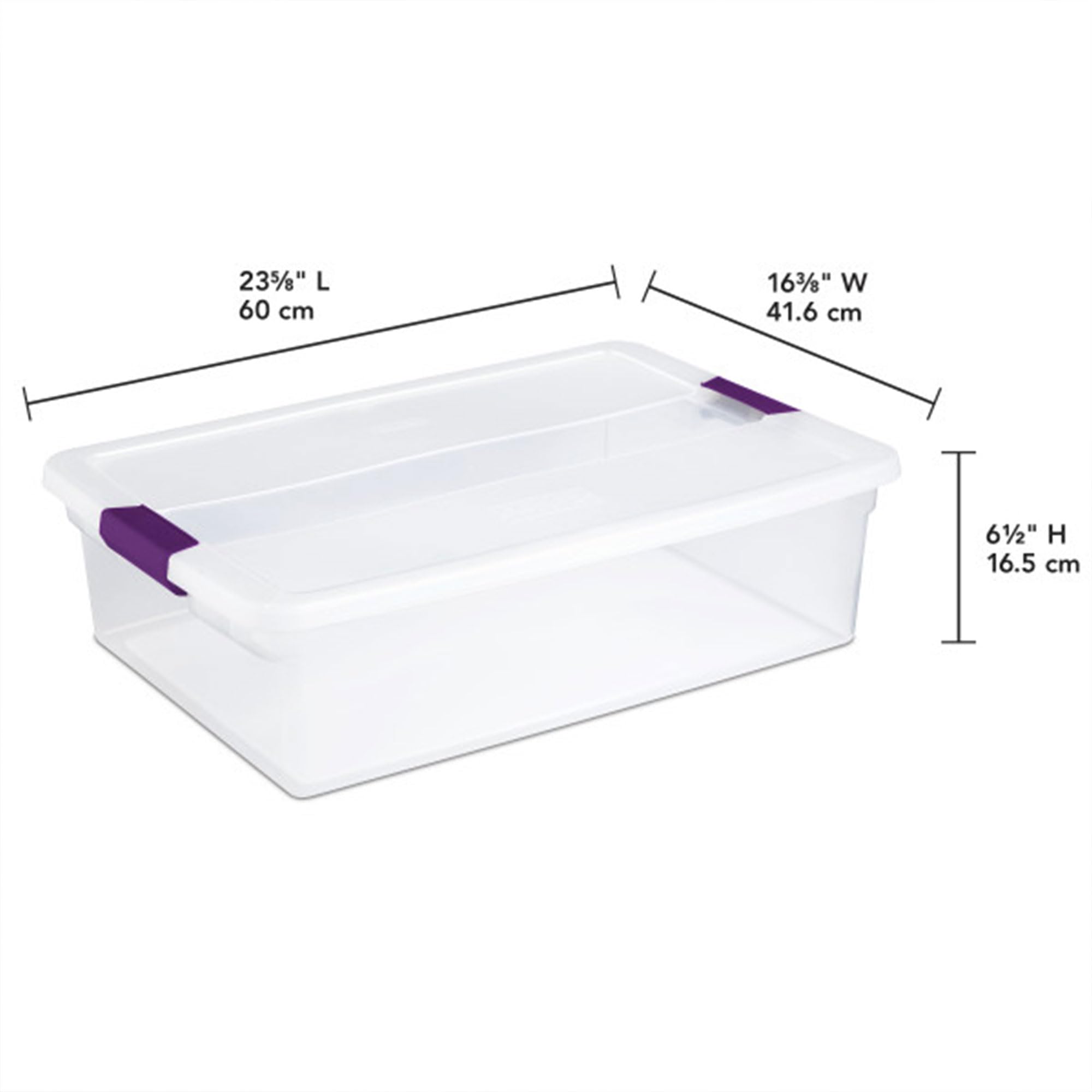 Sterilite 24-Pack ClearView Latch Storage Boxes - 32 Quart Stackable Plastic Bins with Secure Lids for Home Organization - Perfect for Closet, Garage, Toy & Holiday Decor Storage