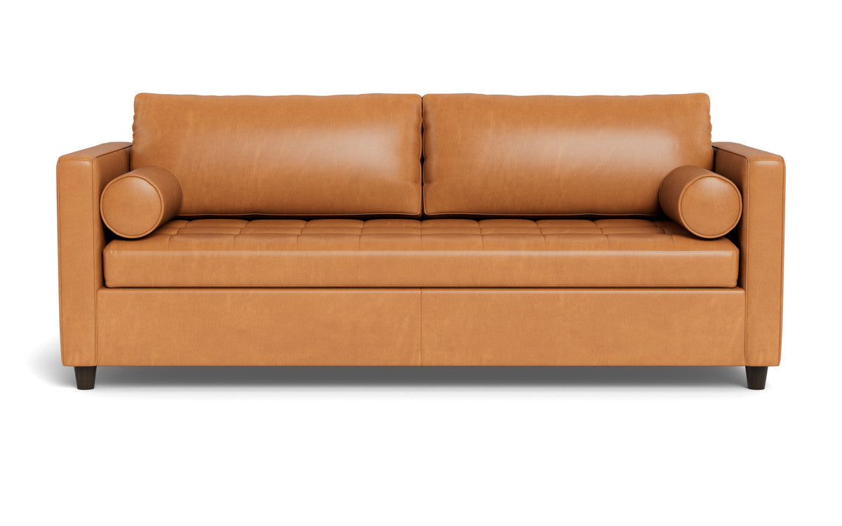 Ladybird 88 Genuine Leather Queen Size Sleeper Sofa - Perfect for Living Rooms, Guest Rooms & Small Spaces