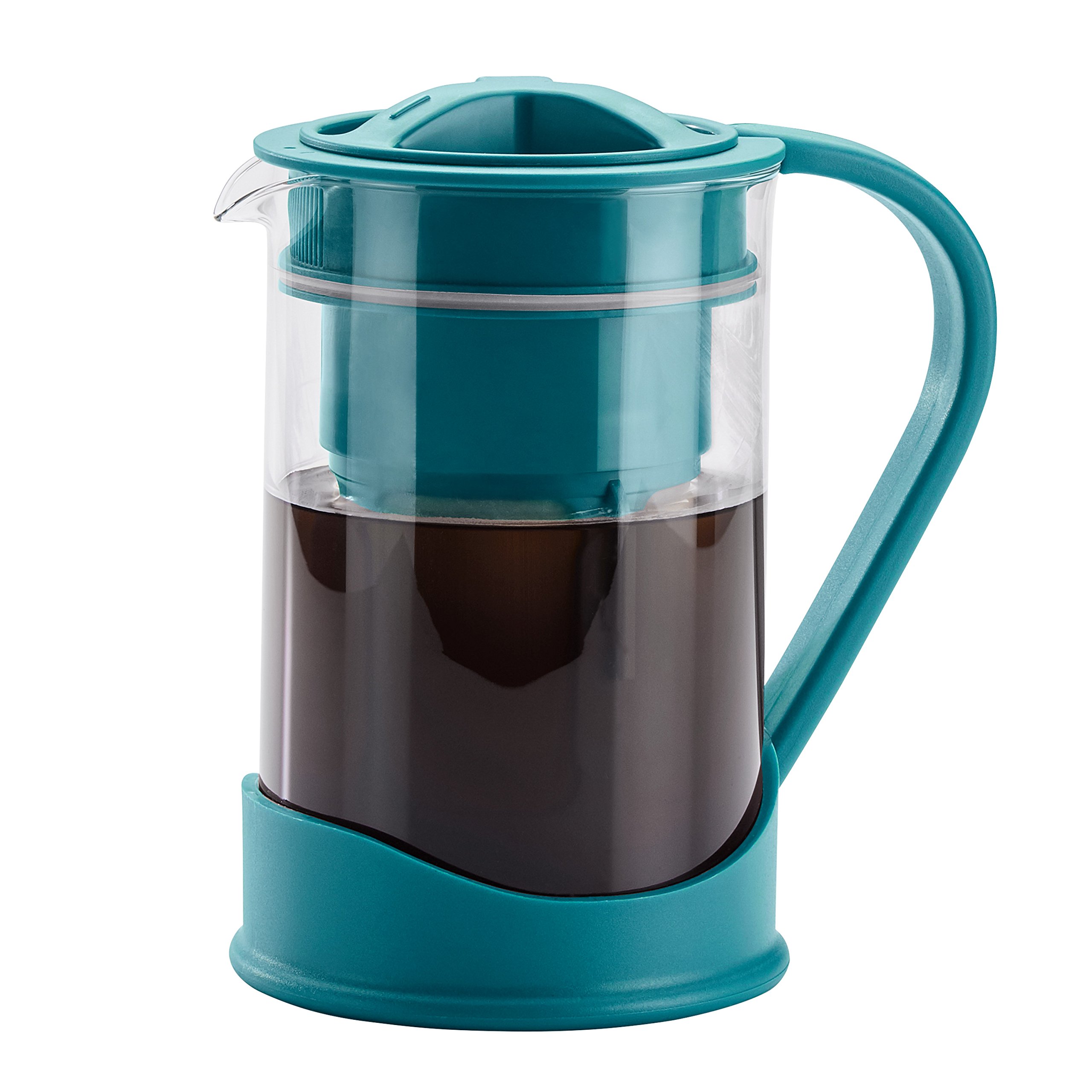 BonJour Cold Brew Coffee Maker with Glass Carafe - Iced Coffee Maker for Smooth & Rich Flavor - Perfect for Home, Office & Outdoor Use
