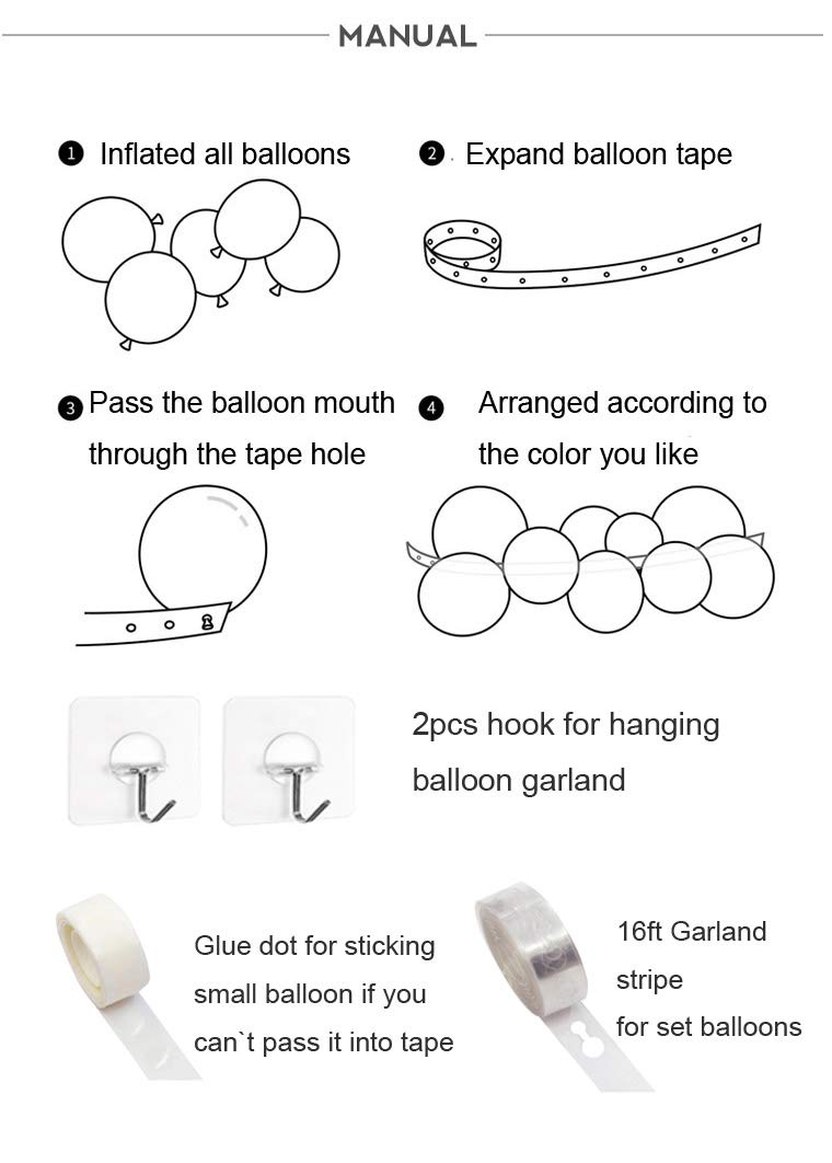 Rose Gold Balloon Garland Kit - 2m/6.6ft Rose Gold Confetti Balloons for Wedding, Engagement, Bridal Shower, Birthday Party, Baby Shower & Photo Backdrop Decor - Perfect for Venue Decoration & Party Decorations