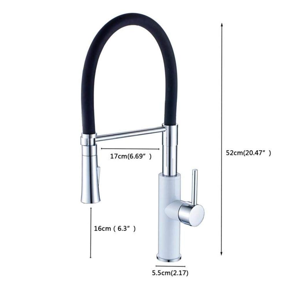 Black Pull Down Kitchen Sink Faucet - High Arc Swan Neck Design with Sprayer, Single Handle Mixer Tap for Modern Home Kitchen - Perfect for Washing Dishes, Filling Pots & Cleaning Vegetables