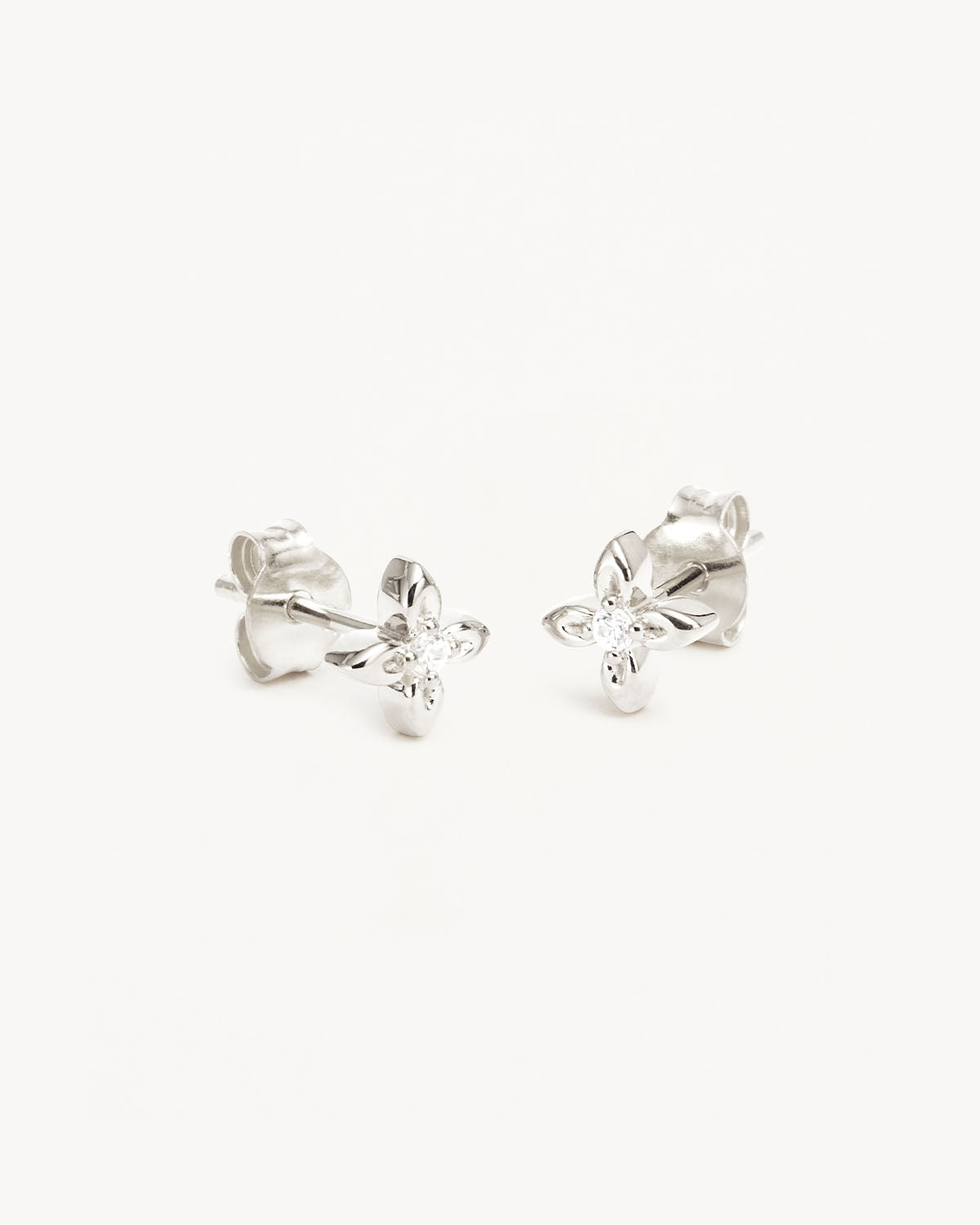 Sterling Silver Live in Light Stud Earrings for Women - Minimalist Elegant Jewelry for Everyday Wear, Gift for Her | Perfect for Work, Parties & Special Occasions