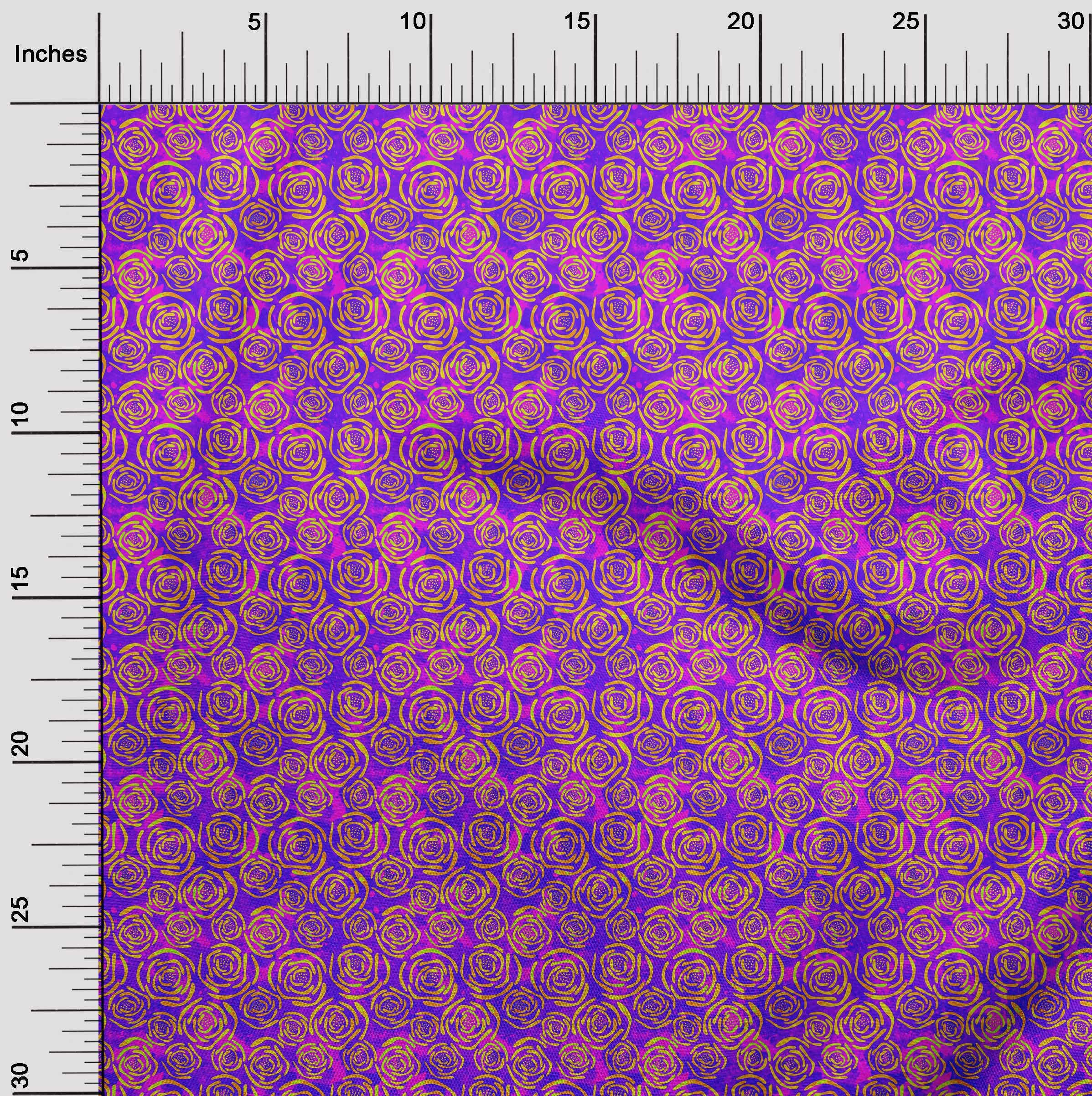 oneOone Cotton Cambric Fuschia Pink Batik Print Fabric by The Yard - 42 Inch Wide Dress Material for Summer Dresses, Skirts & DIY Crafts