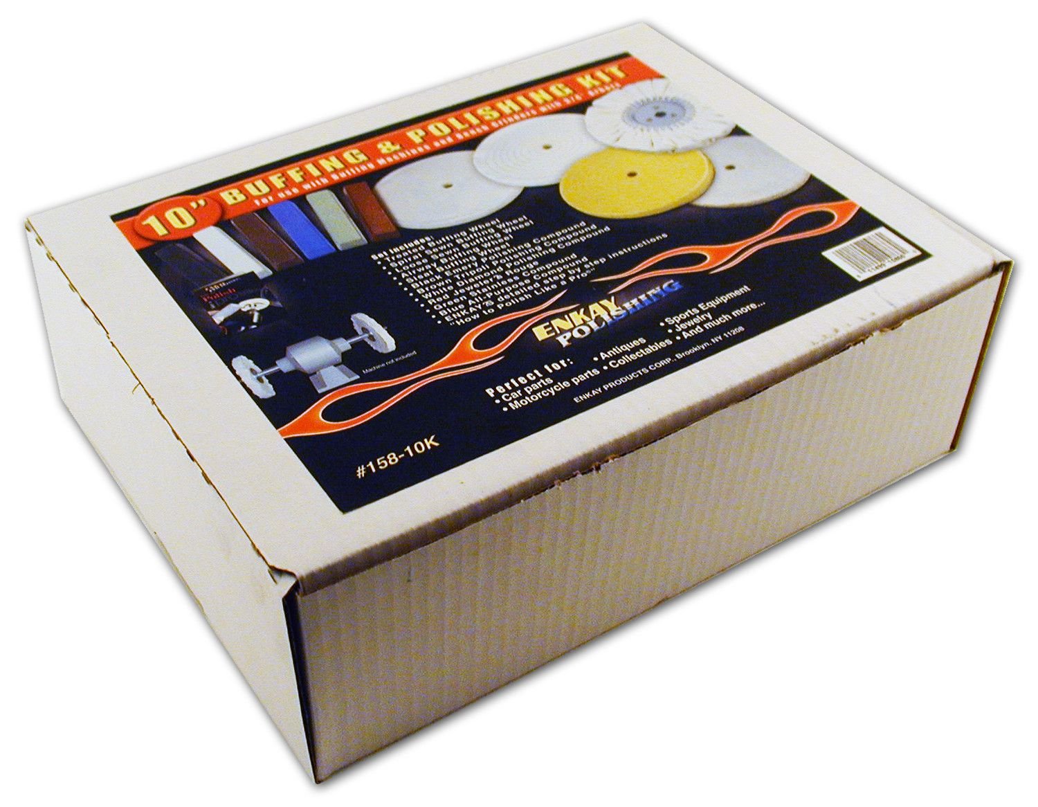 ENKAY 10-Inch Car Buffing and Polishing Kit - Professional Auto Detailing Pad Set for Car Paint Restoration & Shine - Perfect for DIY Enthusiasts & Detailing Professionals
