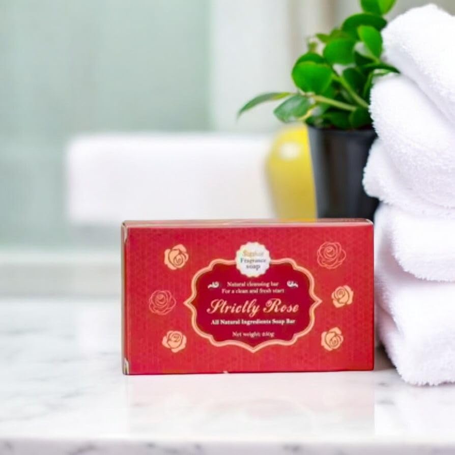Strictly Rose All Natural Ingredients Bar Soap - 8.8 oz | Handmade Organic Soap for Sensitive Skin | Perfect for Daily Cleansing, Spa Day & Gift Sets