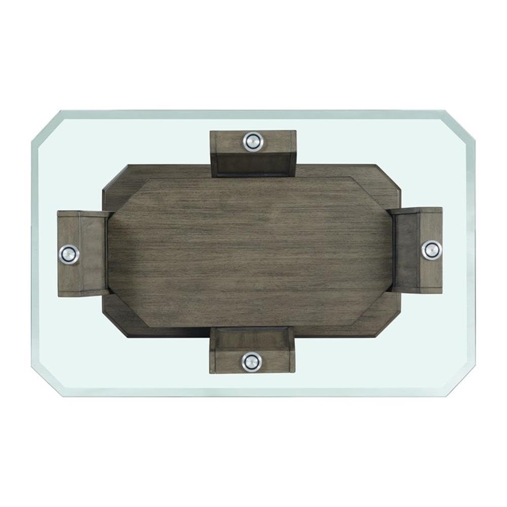 Picket House Furnishings Simms Modern Rectangular Coffee Table - Grey Wood Finish for Living Room, Lounge & Office Decor