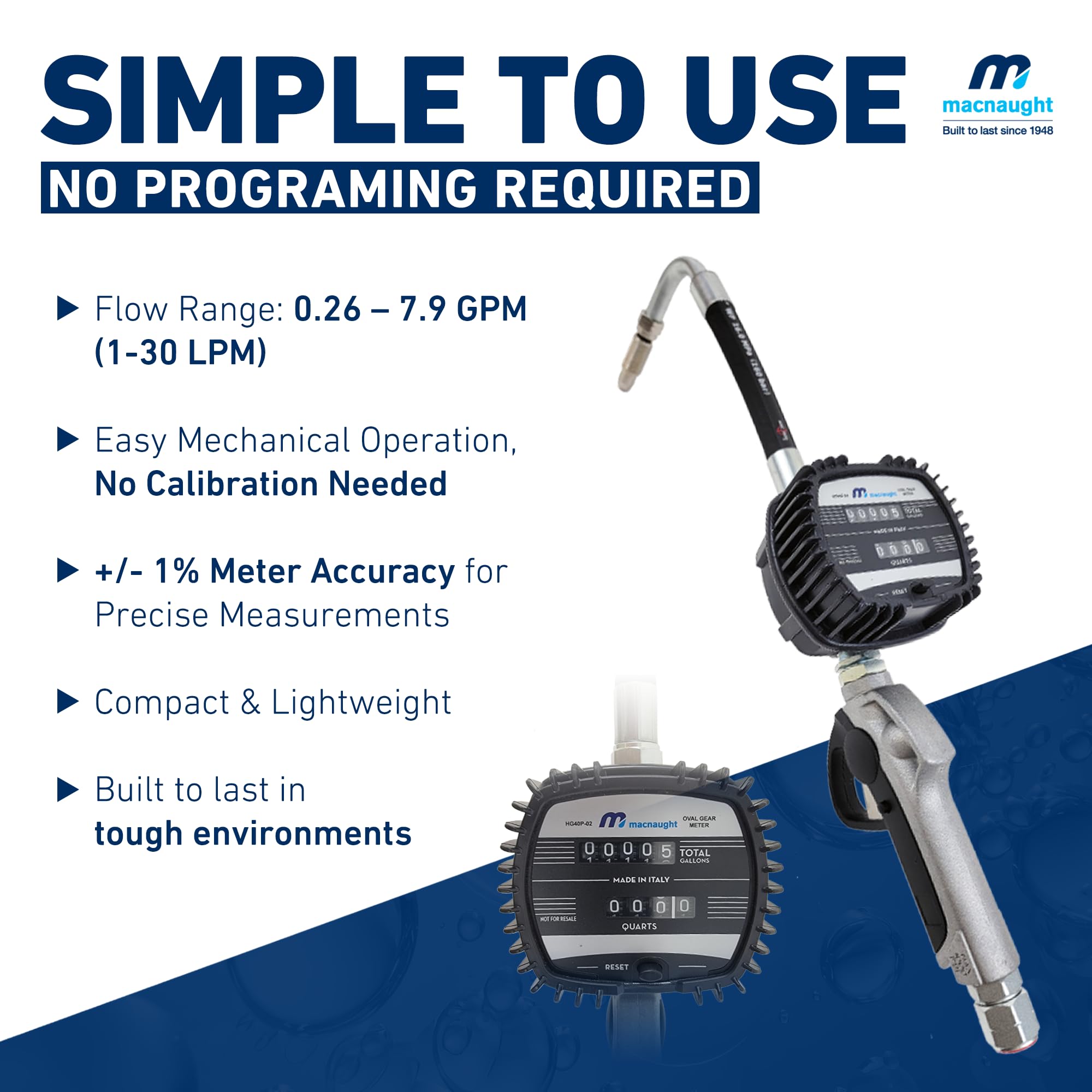 Macnaught Pneumatic Oil Gun with Oil Control Valve & Meter Nozzle - 1/2