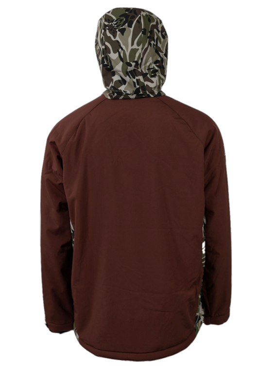 Blackfish Gale Softshell Pullover Jacket - Brown/Prym1 OS Woods - Size M - Waterproof Windbreaker for Hiking & Outdoor Adventures