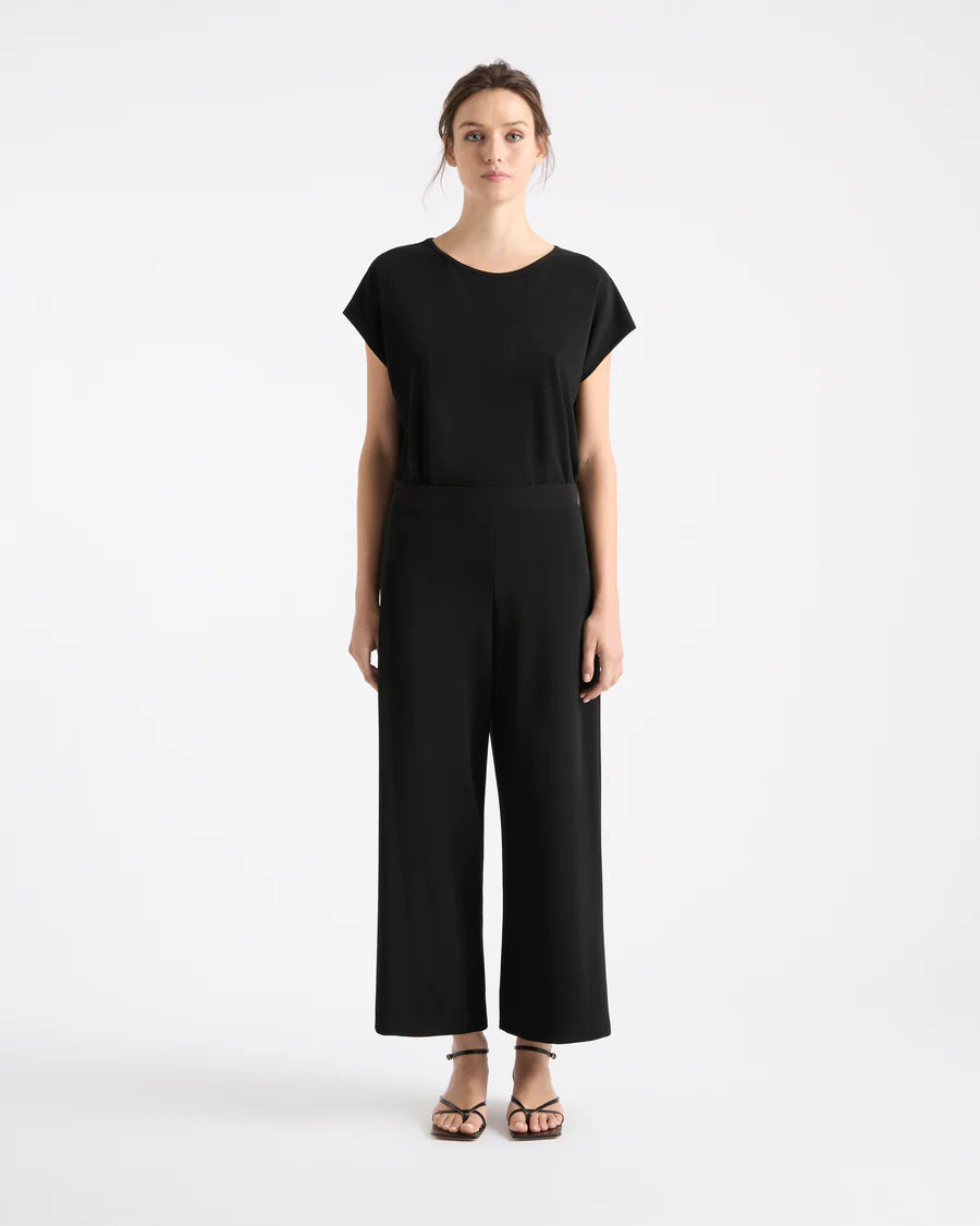 Women's High Waisted Palazzo Pants - True Navy Blue Wide Leg Lounge Pants for Casual Wear, Yoga & Travel