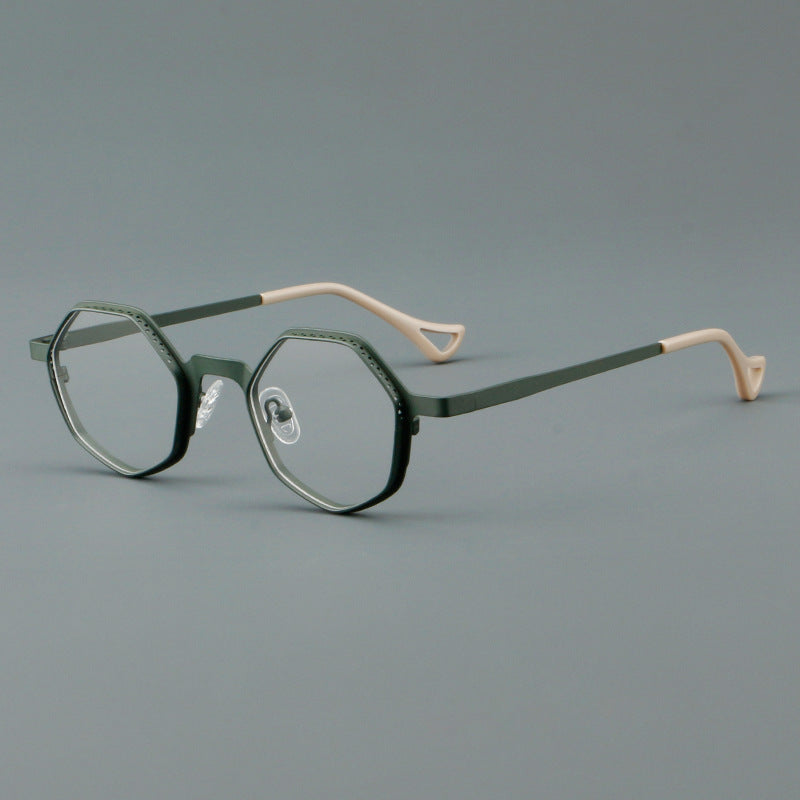 Vintage Retro Metal Flat Plate Glasses Frame 23229 - Classic Eyewear for Men & Women, Perfect for Reading, Fashion, and Everyday Use