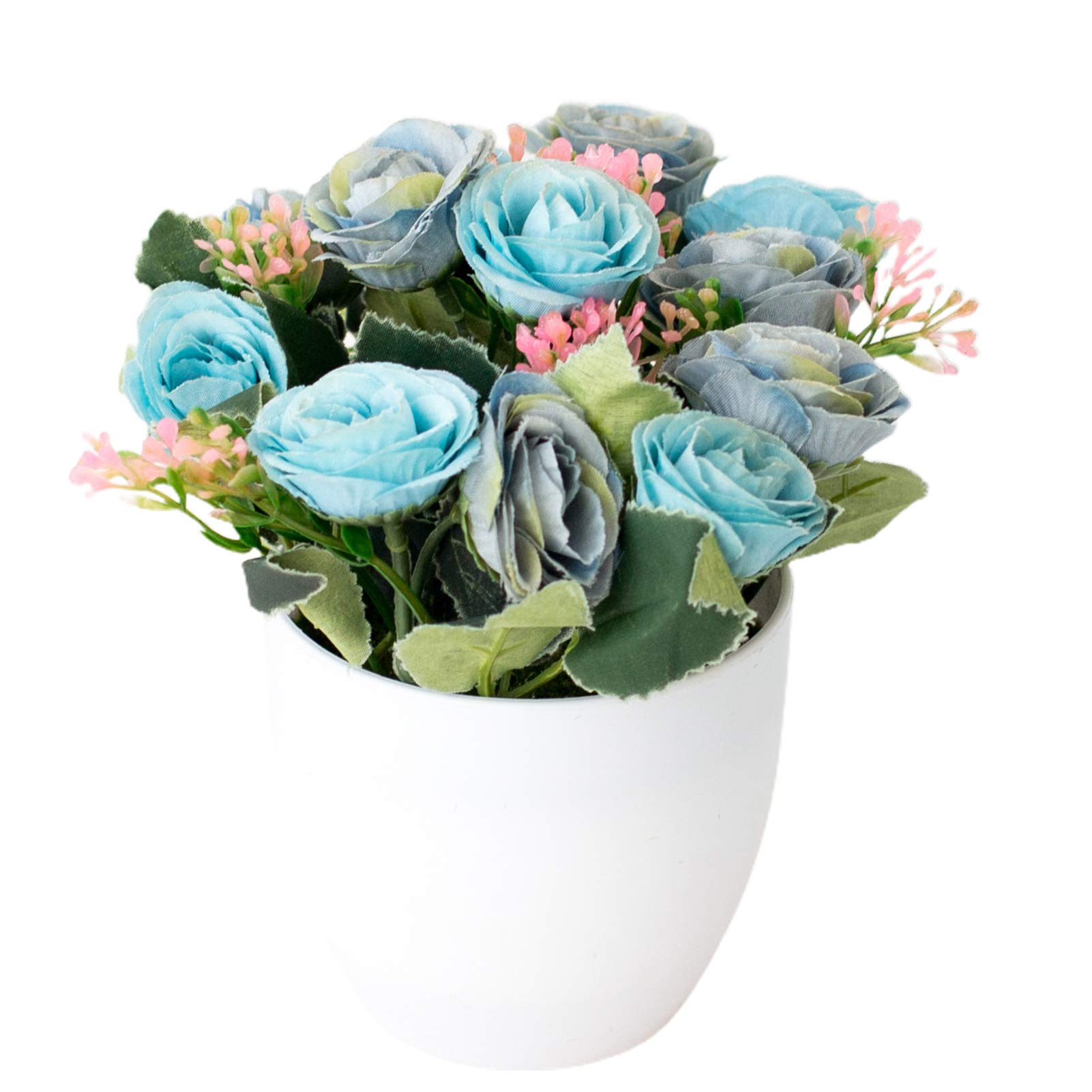 NUZYZ Artificial Flowers Fake Plastic Bonsai Plants - Home Garden Wedding Party Decorations (Perfect for Indoor/Outdoor Decor, Table Centerpieces, and Event Styling)