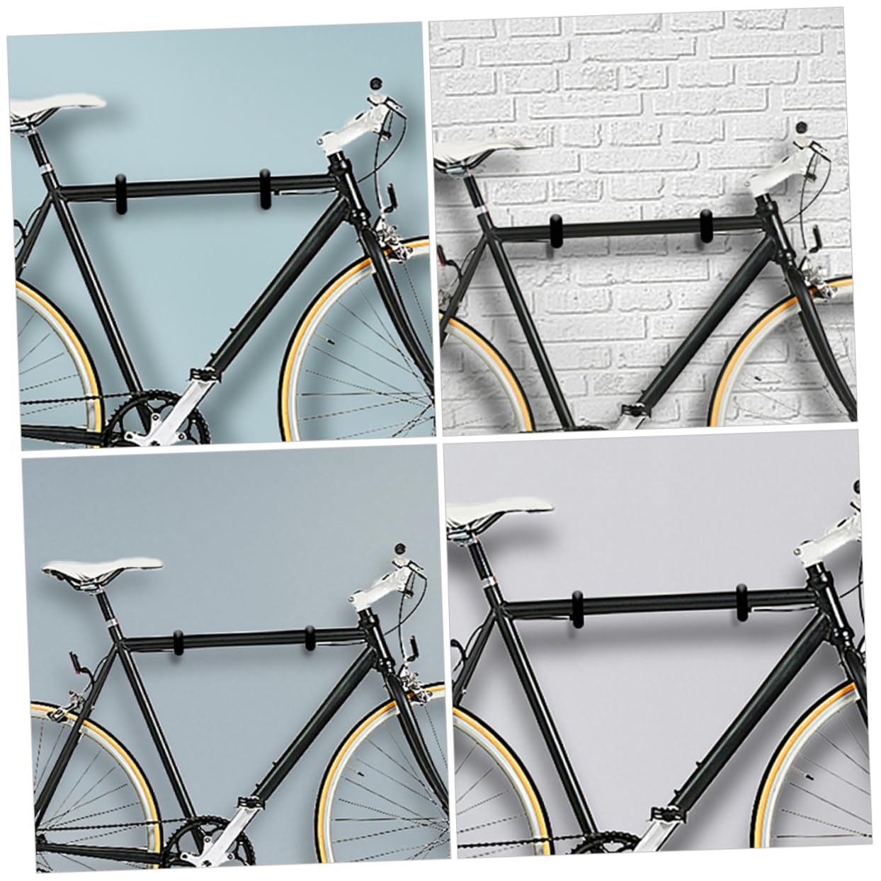 8-Piece Jojofuny Bike Hooks - Heavy Duty Carbon Steel Bicycle Rack for Garage, Wall & Ceiling Mount - Perfect for Storing Electric Bikes, Mountain Bikes & Road Bikes - Space Saving Bike Storage Solution for Home & Garage Organization