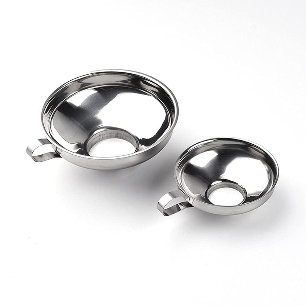 Stainless Steel Canning Funnel for Wide & Regular Jars - Large Kitchen Funnel with Handle for Home Canning, Preserving, Jam Making & DIY Food Storage