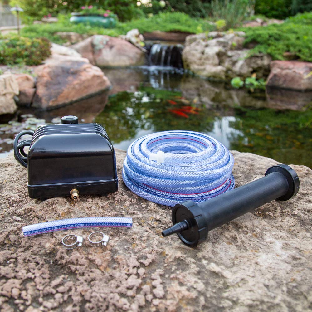Aquascape Pro Air 20 Pond Aerator and Aeration Kit with Tubing & Self-Cleaning Diffuser - Outdoor Rated (Model 61009) | Oxygenates Water for Healthy Fish & Plants | Perfect for Garden Ponds, Koi Ponds & Water Features