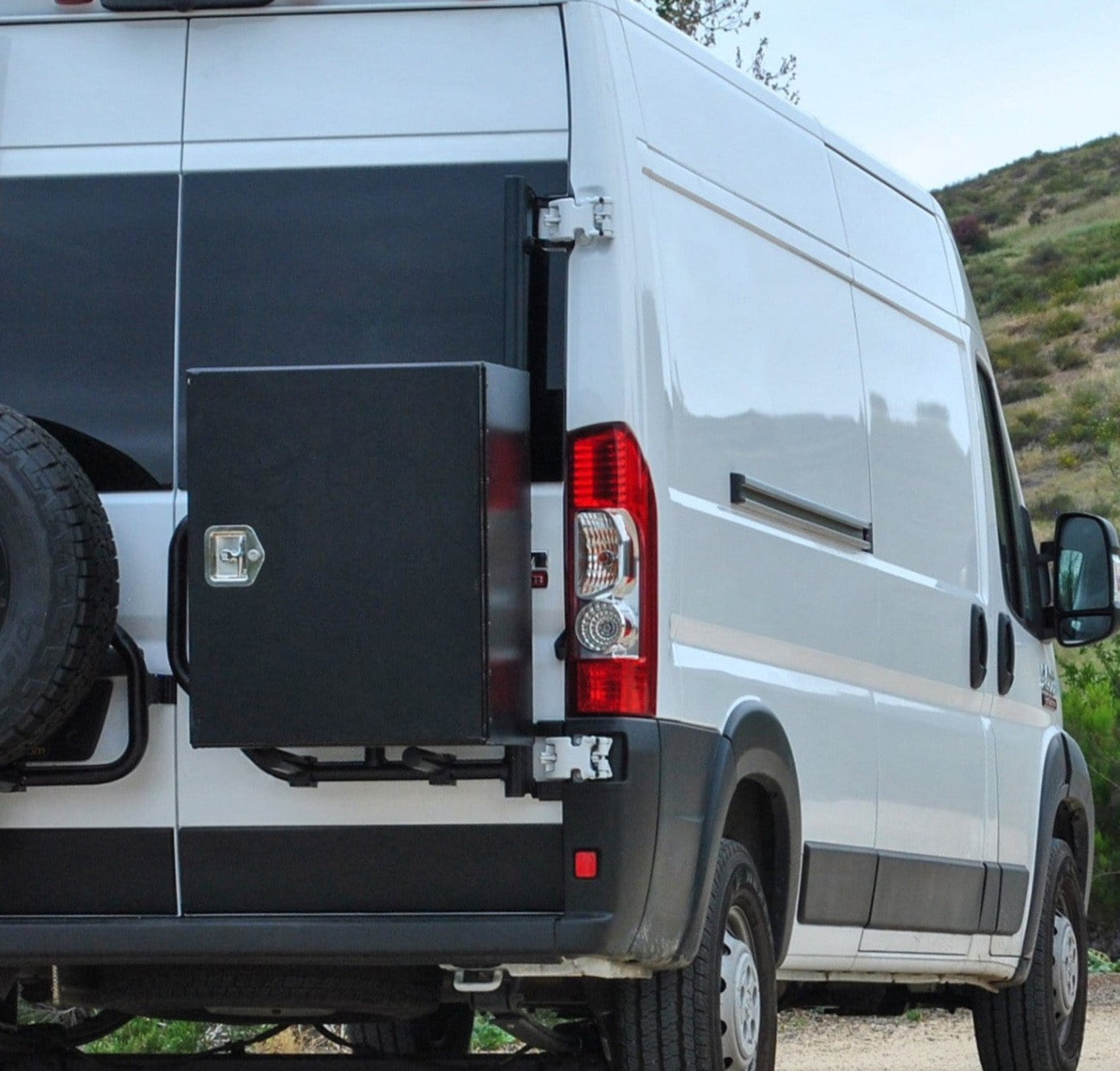 Aluminess 2014+ Ram ProMaster Passenger Side Cargo Box Carrier - Heavy Duty Aluminum Storage for Vans & Campers - Perfect for Road Trips, Camping & Outdoor Adventures (Limited Stock)