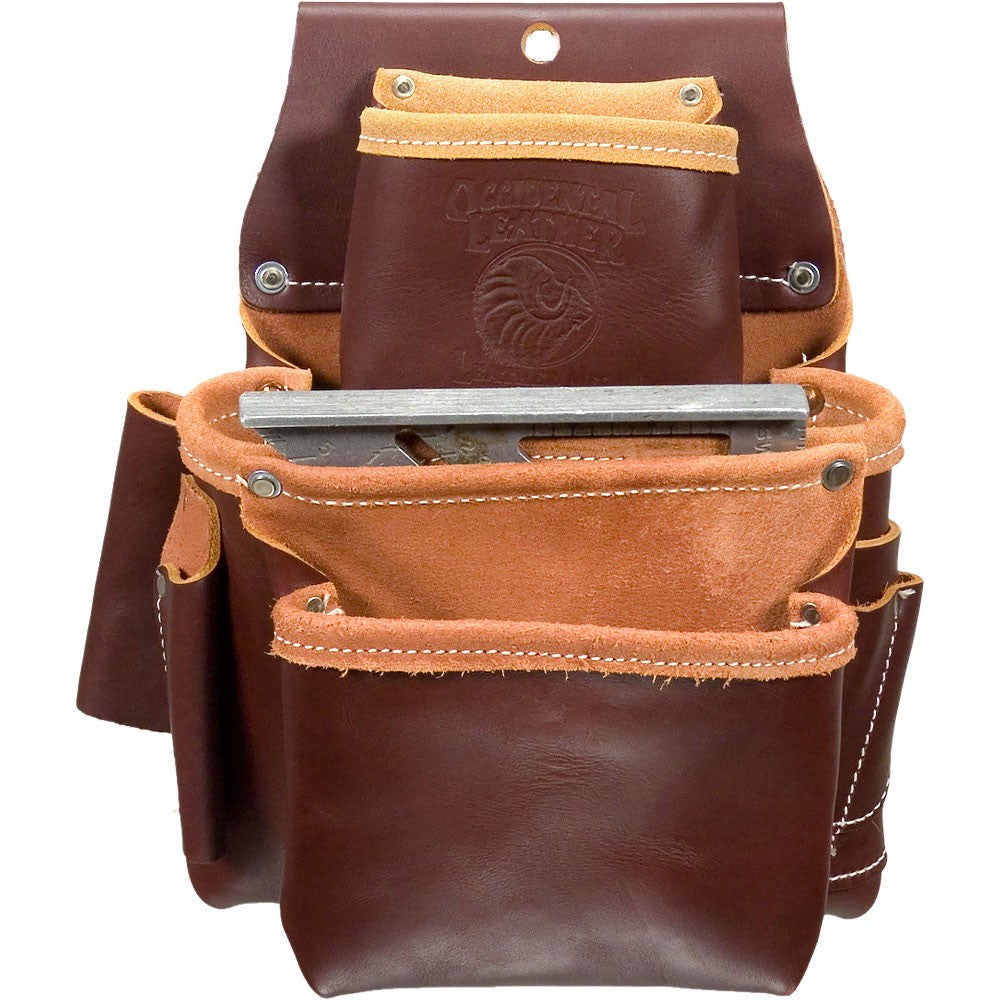 Occidental Leather 5060LH Left-Handed 3-Pouch Pro Fastener Tool Bag for Electricians & Contractors - Durable Work Belt Accessory for Construction & DIY Projects