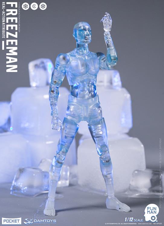 1/12 Scale Freezeman Action Figure by Damtoys - Highly Articulated Pocket Elite Collectible for Display & Photography | Perfect for Fans, Collectors & Diorama Scenes