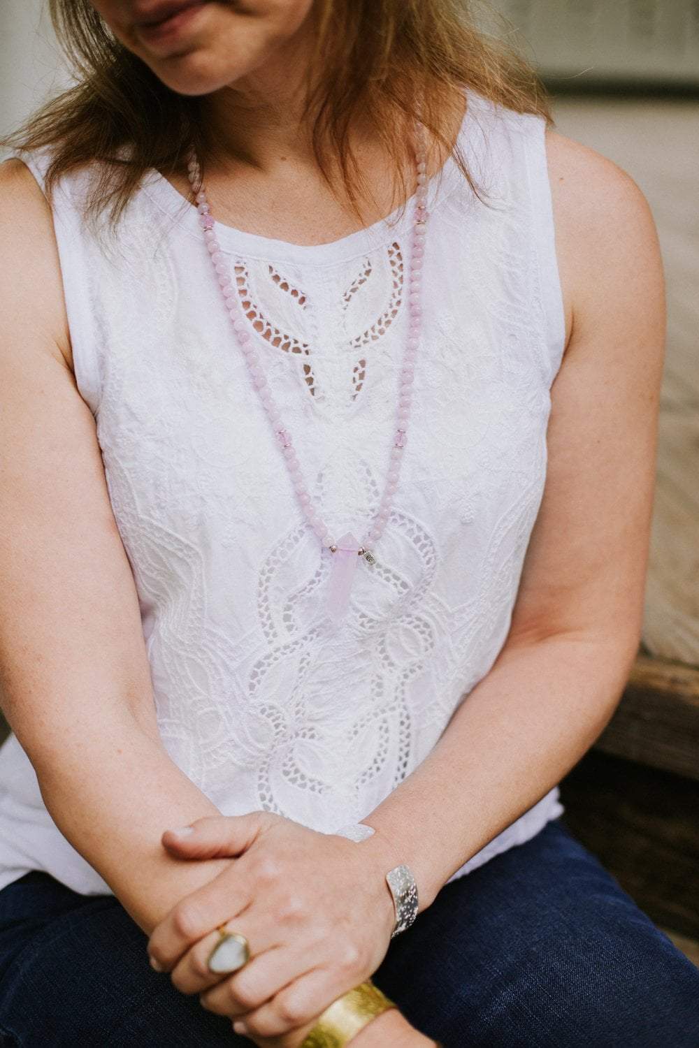 Healing Heart Chakra Crystal Mala Beads - 108 Meditation Prayer Necklace for Positive Energy & Emotional Balance | Perfect for Yoga, Reiki & Spiritual Healing