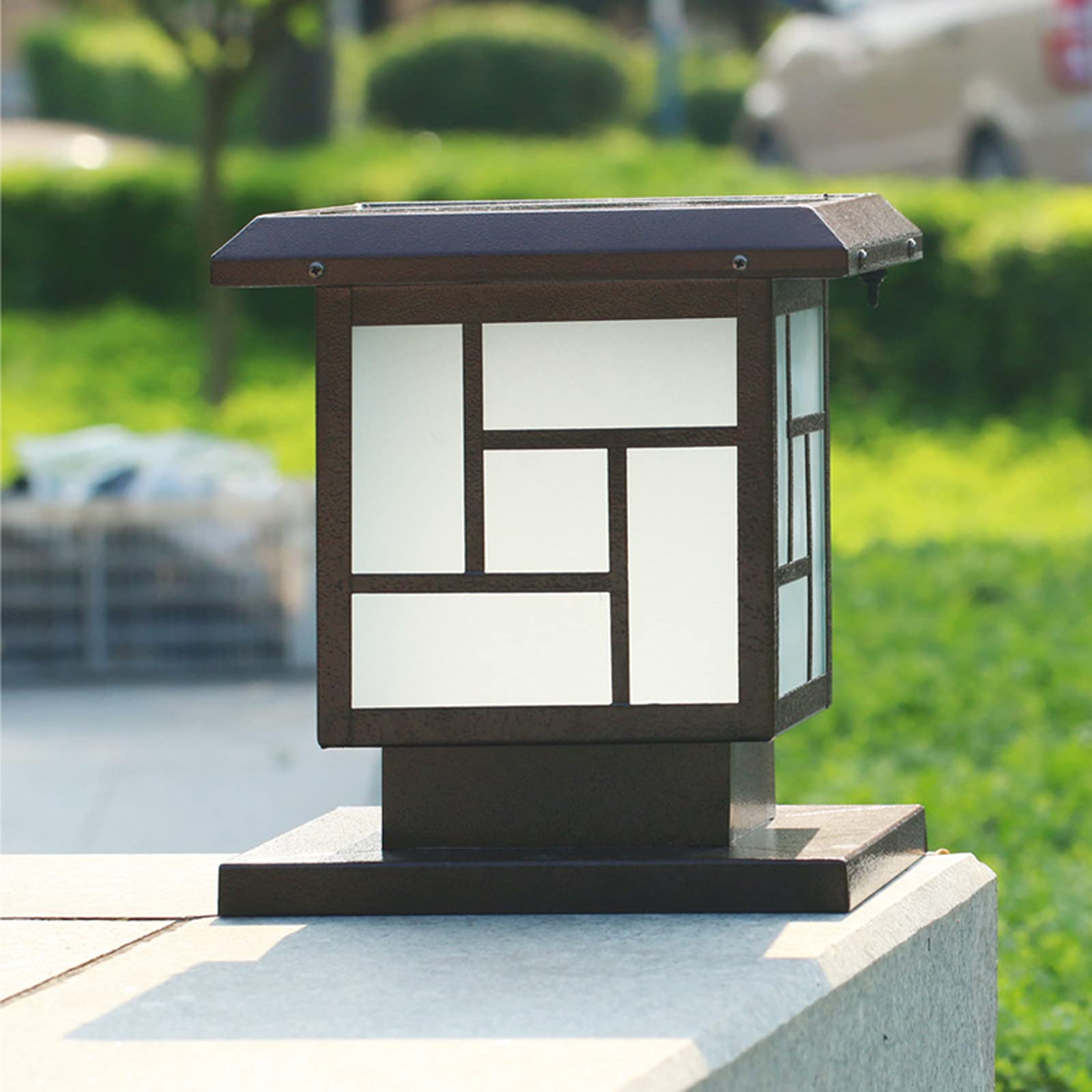 6W Solar Post Cap Lights - Waterproof IP65 Solar Fence Post Lights for 11x11 Inch or Larger Wooden Posts, White Light - Perfect for Deck, Patio, Garden & Pathway Lighting
