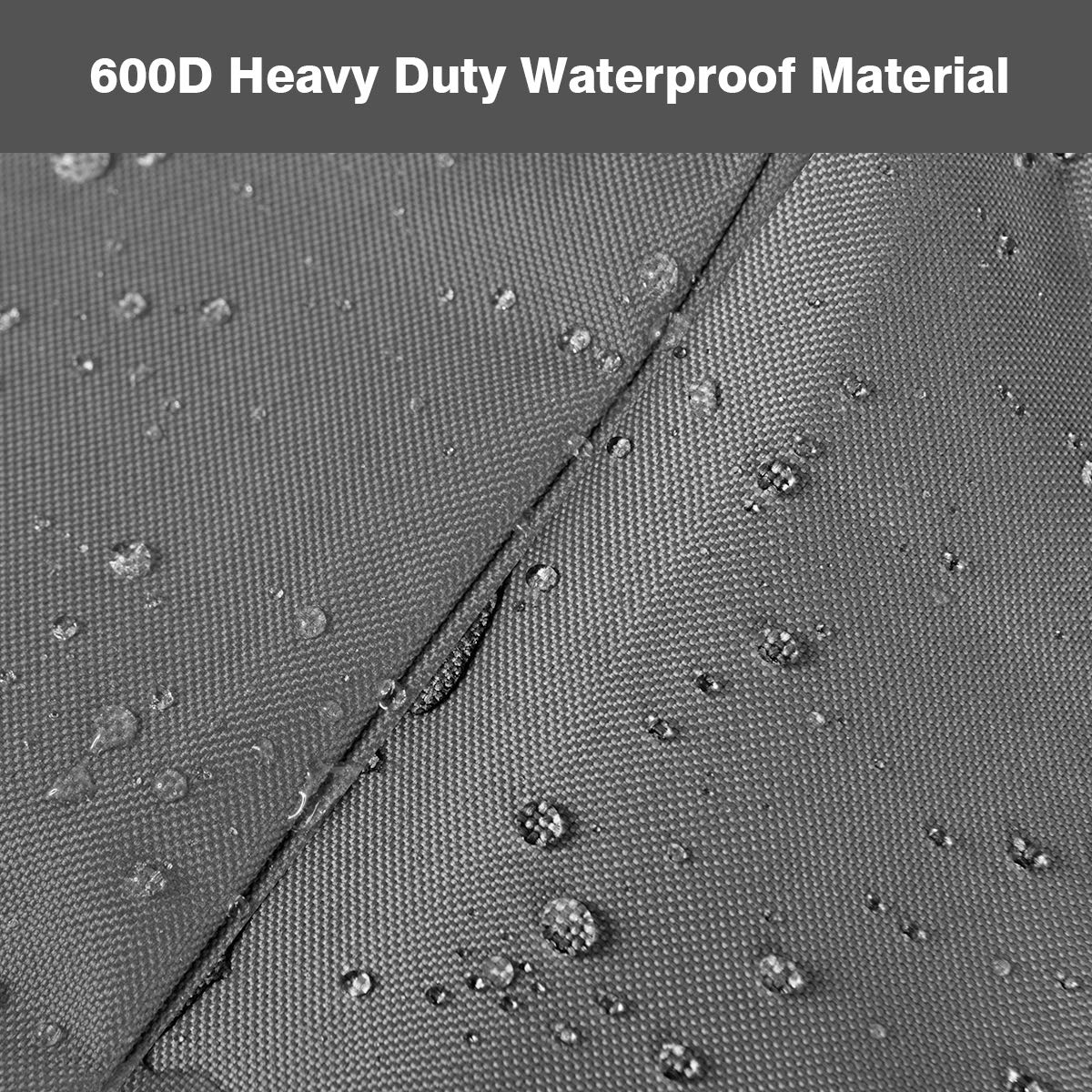 Waterproof 600D Heavy Duty Outdoor Chair Covers (2 Pack) - Windproof Patio Furniture Protector for High Back Chairs, 35