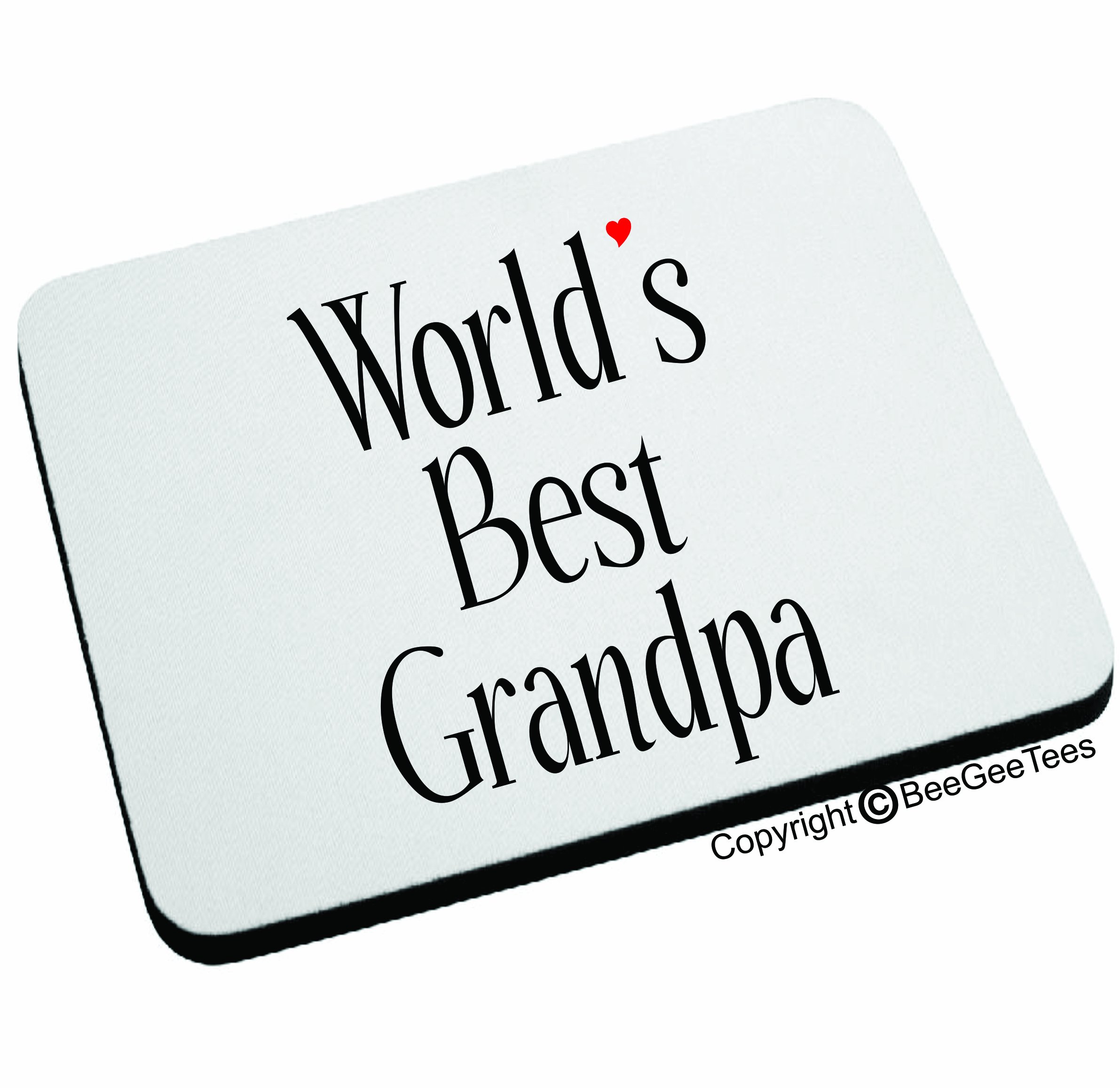 World's Best Grandpa Mouse Pad - Non-Slip Ergonomic Desk Mat for Computer & Office Use - Perfect Gift for Grandfathers, Dads & Seniors - Ideal for Home, Office & Gaming Setups