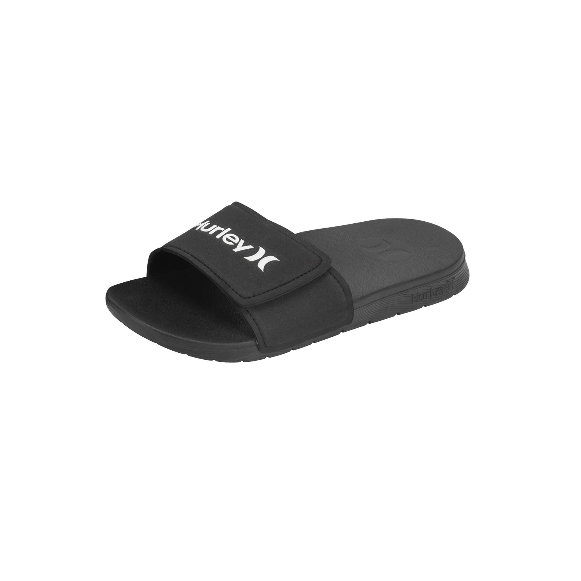 Hurley Men's Peak Velcro Slide Sandals - Comfortable Beach & Pool Slides for Summer Outdoor Activities