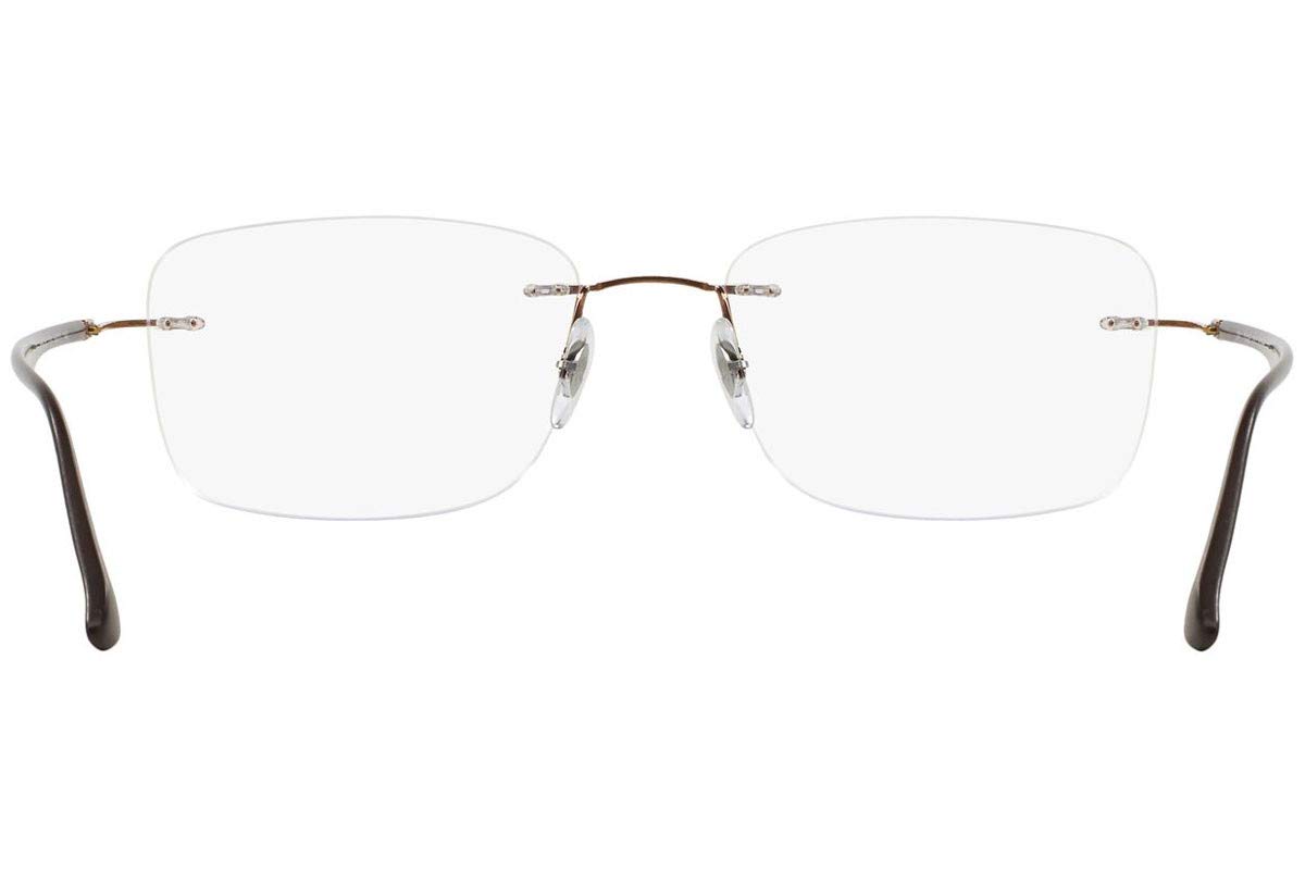 Ray-Ban Men's Rx8725 Titanium Square Prescription Eyeglass Frames - Lightweight & Durable for Work, Driving & Everyday Wear