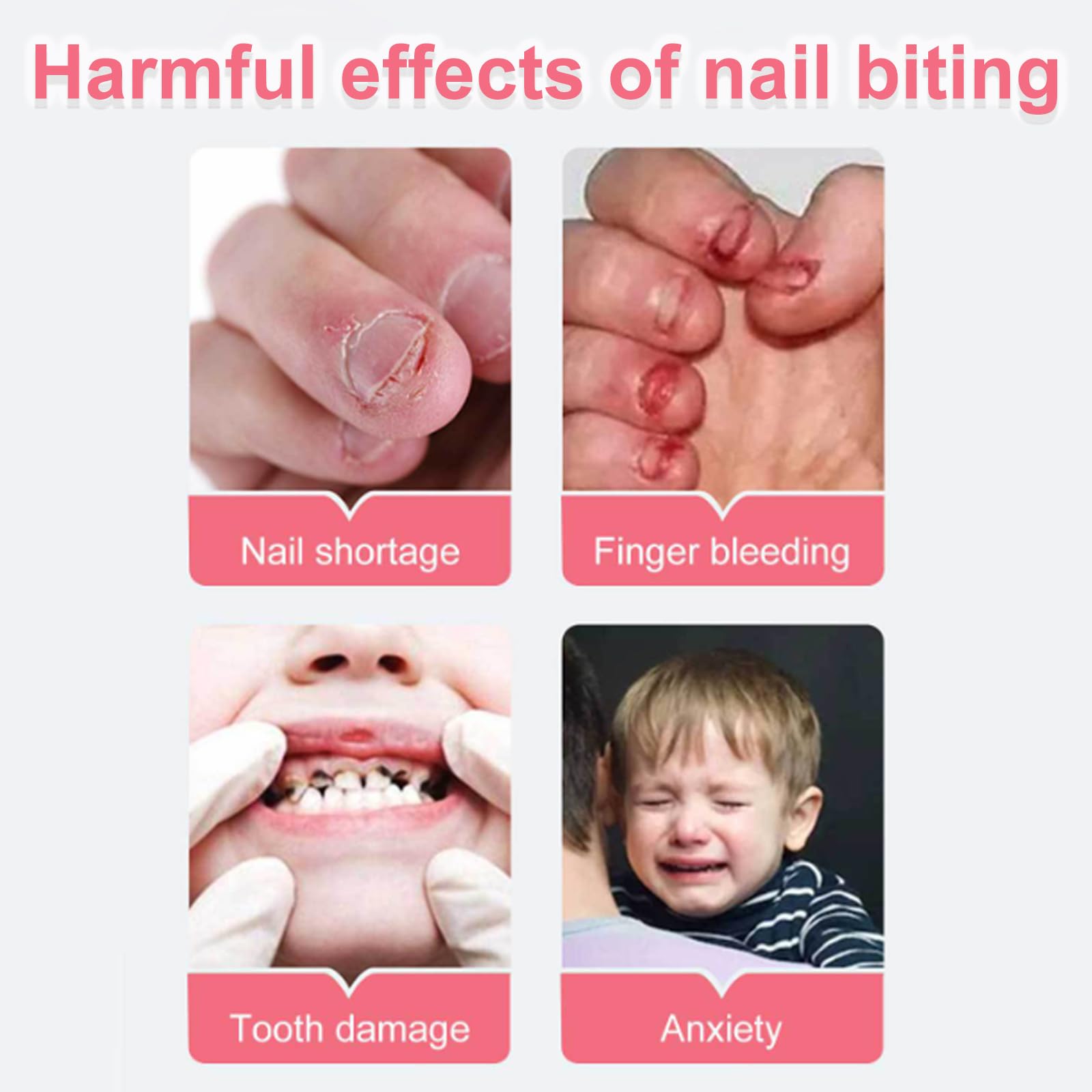 No Bite Nail Polish - 15ml Anti Nail Biting Treatment for Adults - Stop Thumb Sucking & Nail Biting Habit - Safe & Effective Nail Care Solution - Day & Night Use for Healthy Nails - Perfect for Office, Travel & Home Use