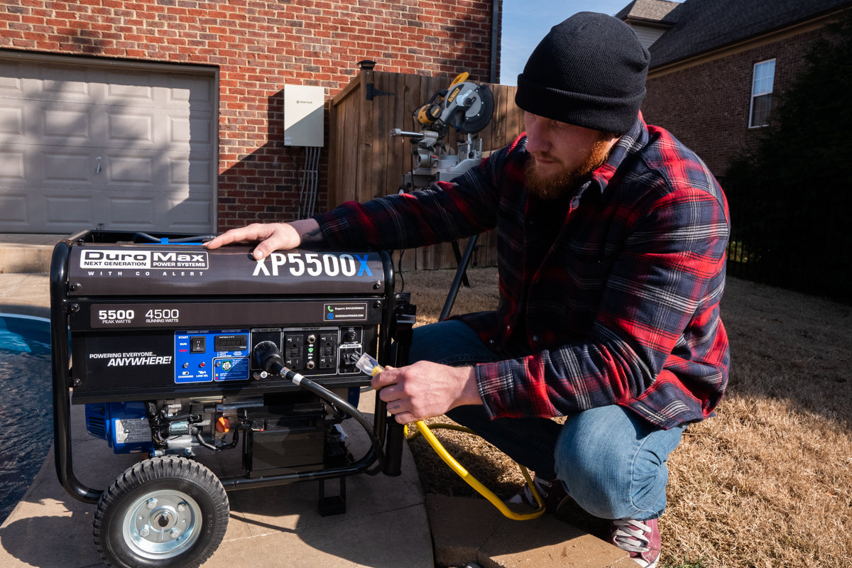 5500W Portable Gasoline Generator with CO Alert - Reliable Backup Power for Home, Camping & Outdoor Emergencies