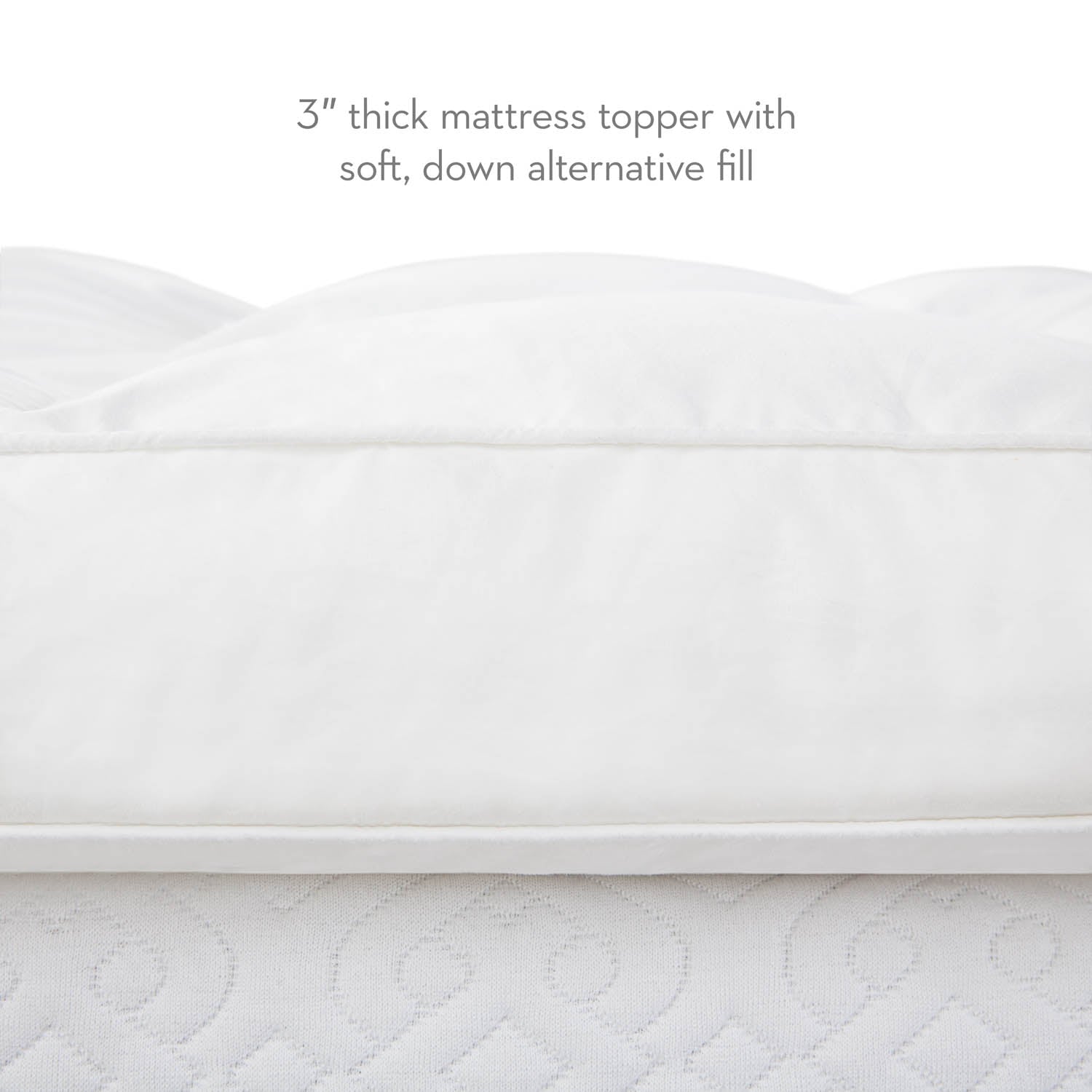 Malouf Isolus 3 Inch Down Alternative Mattress Topper - Plush Support for Back Pain Relief & Pressure Relief - Perfect for Side Sleepers & Hot Sleepers - Bedroom & Guest Room Comfort Upgrade