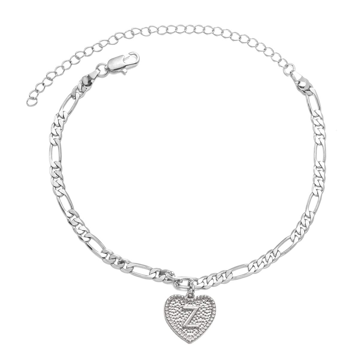 Custom Initial Ankle Bracelets for Women & Men - 18K Gold & Silver Figaro Cuban Link Anklet for Women, Teen Girls - Personalized Name Anklet with Initials - Perfect for Gifts, Beach Wear & Everyday Fashion