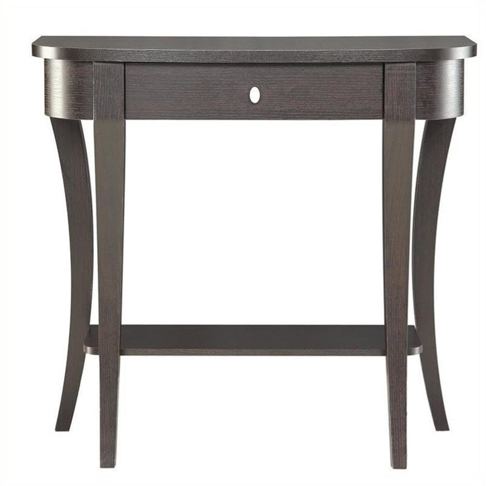 Pemberly Row Console Table - Espresso Finish - Entryway, Living Room & Hallway Decor - Modern Narrow Sofa Table for Small Spaces