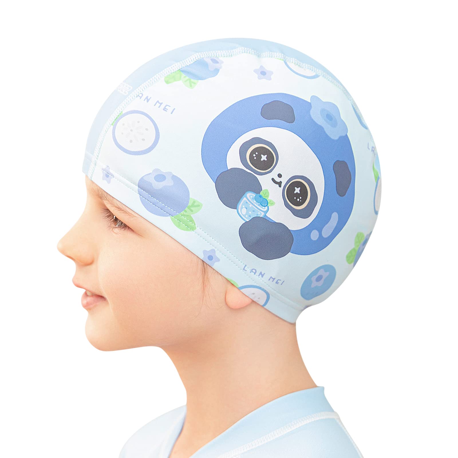 COPOZZ Quick Dry Spandex Swim Caps for Kids & Toddlers (Ages 5-12) - Comfortable High Elasticity Swimming Hats for Boys & Girls with Long or Short Hair | Perfect for Pool, Beach & Swim Lessons